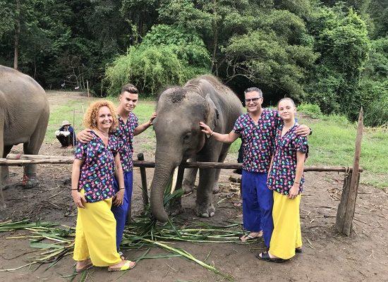 Chiang Mai Elephant Home - 17 Aug 2018 - Half day Morning - Group photos